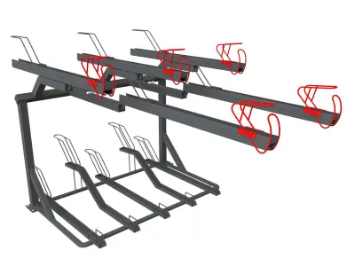 2 Layer Bicycle Rack 3D model