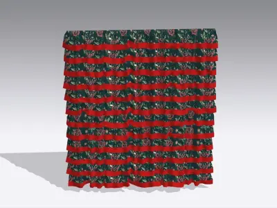 Curtain Low-poly 3D model