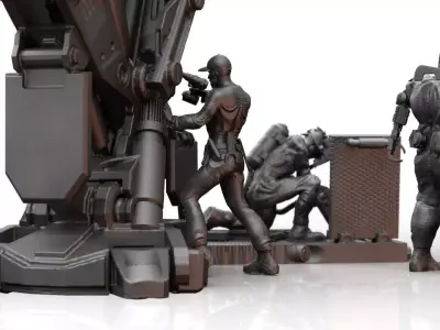 Scifi Technicians  3D print model