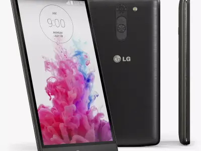 LG G3 Stylus D690 Titan Black Low-poly 3D model