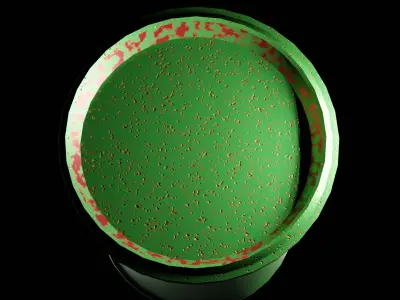 Metal vase in dented and rust material  Free low-poly 3D model