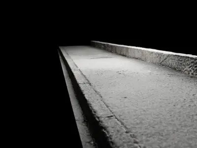 Low-Poly Scanned Sidewalk 01 Low-poly 3D model