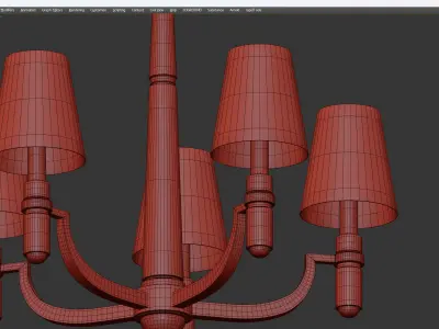 DAYTON CHANDELIER Low-poly 3D model