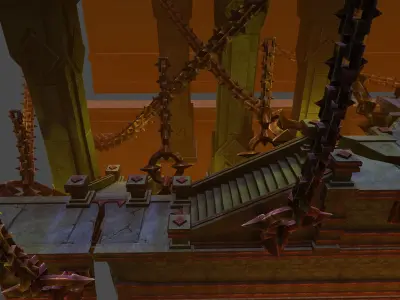 Fantasy Chess RPG Environment - Dungeon2 Low-poly 3D model