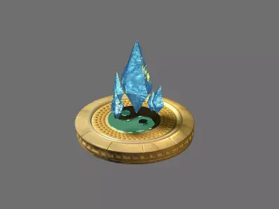 Magic Bagua Crystal Stand Low-poly 3D model