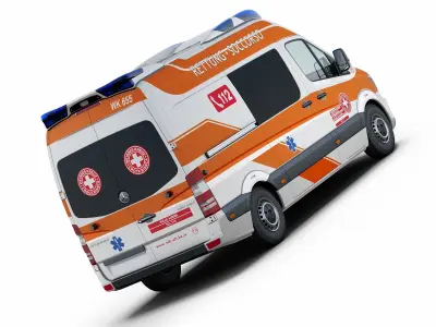 Mercedes-Benz Sprinter Italian Ambulance 3D model