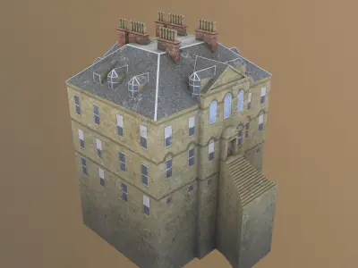 Cumbernauold House Low-poly 3D model