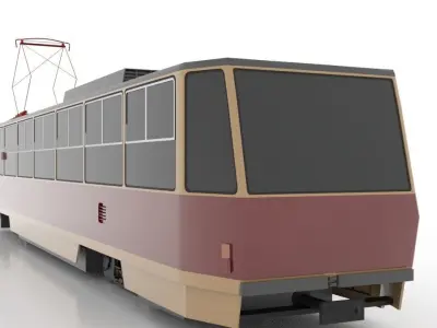 Tatra T6B5SU Low Low-poly 3D model