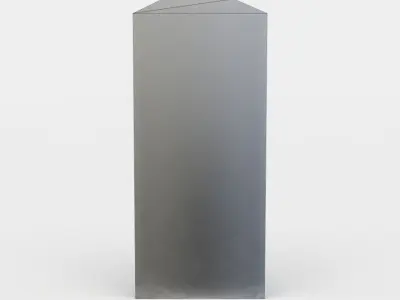 Window iron door with design Low-poly 3D model