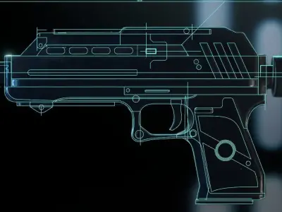 DC-17 hand blaster pistol of Star Wars 3d print model 3D print model