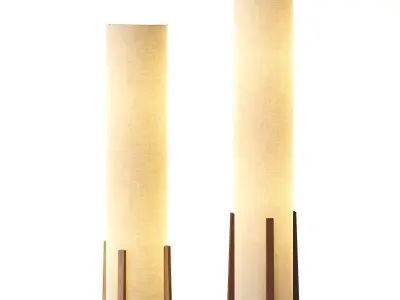 Four finger and Parker floor lamps 3D model