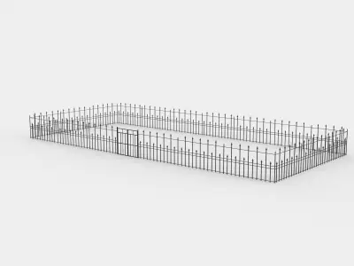 Railing Fence 3D model