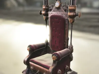 Steam Throne  Victorian SciFi Steampunk  3D model