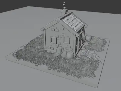 Small house Low-poly 3D model get