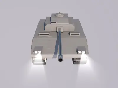Tank model with light 3D model