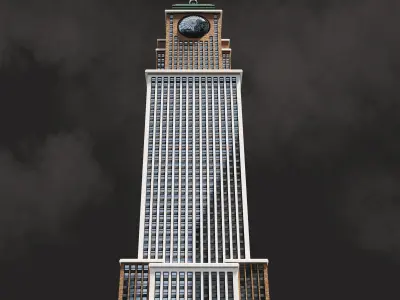 Skyscraper03 NewYork-Style Low-poly 3D model