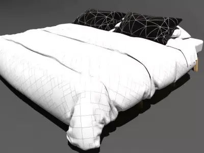 cama linea smooth Low-poly 3D model