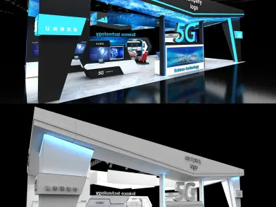 Exhibition stand model Collection  3D Model Pack
