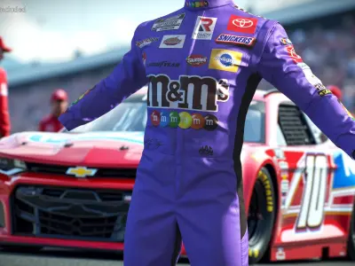  Toyota NASCAR Fire-Resistant Race Suit MMs Purple 