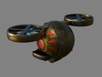 Sci-Fi Drone - Low Poly - Game Ready - PBR Low-poly 3D model from CGTrader