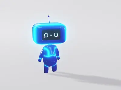 Cuty Bot Low-poly 3D model