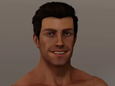 Male Base Complete Rig Low-poly 3D model