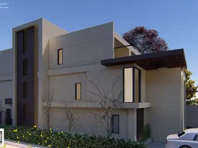 Modern villa exterior  3D model