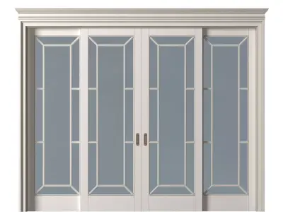Interior sliding doors in classic style 3D model