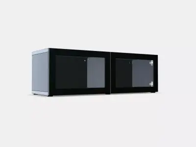 BESTA Shelf unit with glass doors 4 3D model purchase