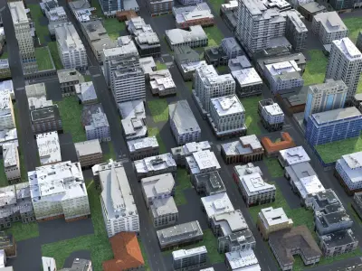 City 109 Low-poly 3D model