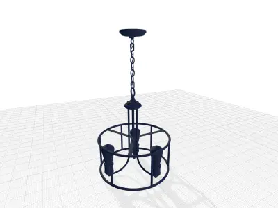 Ceylon Transitional Light Drum Chandelier 3D model