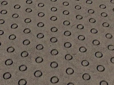 Raised Ring Tactile Paver PBR Texture Texture