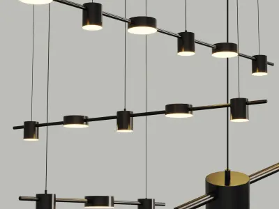 Ceiling Pendant Light Low-poly 3D model