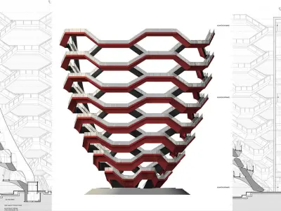 The Vessel - Hudson Yards Staircase - printable 3D model