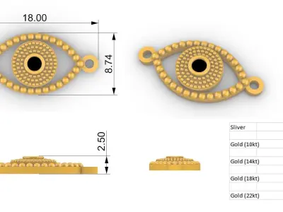 Eye Shape Pendant 3D print model