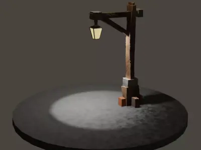 Stylized Lamp Low-poly 3D model