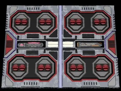 SCI-FI HANGAR DOOR 3D model