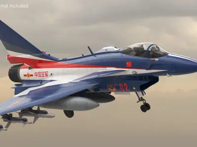 Chinese Multi-Role Fighter Aircraft PLAAF J10 Rigged 