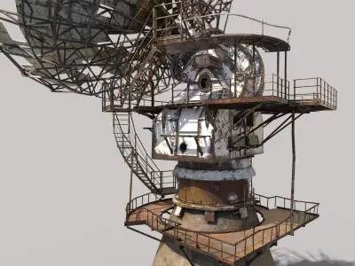 Broken Radar Station-Satellite Dish 3D model