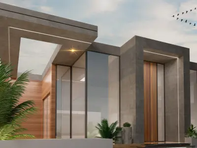 Villa  exterior  3D model