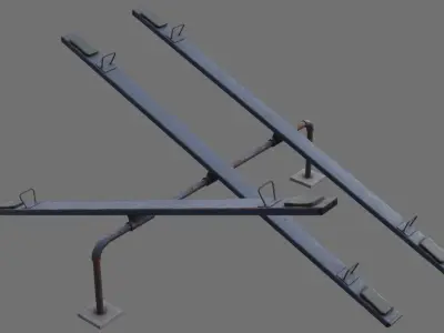 Seesaw 1C Low-poly 3D model
