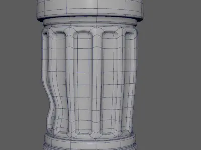 trashcan metal trash can Low-poly 3D model