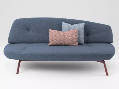 Bandy sofa with pillows 3D model