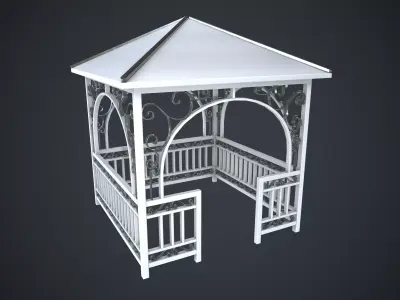 Alcove White New Low-poly 3D model