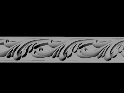 carved baguette 3D model