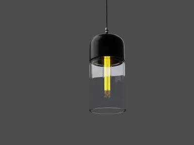 Hanging Light Long Cylinder 3D model