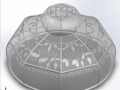 3D model of iron dome of iron art garden exterior 3D model