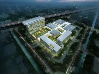 3Dmax fashion city commercial square building 163 3D model