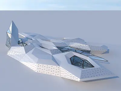 Futuristic building  3 3D model