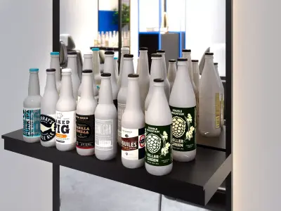 Industrial Loft Barber Shop 3D model